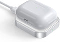 For Airpod Charger, Designed Wireless Charger for Airpods 4(Anc)/3Rd/2Nd Gen, for New Airpod Pro 3 (2025)/ 2Nd Gen, Wireless Earbuds, Slim & Compact for Travel Home Office, (Silver+White)