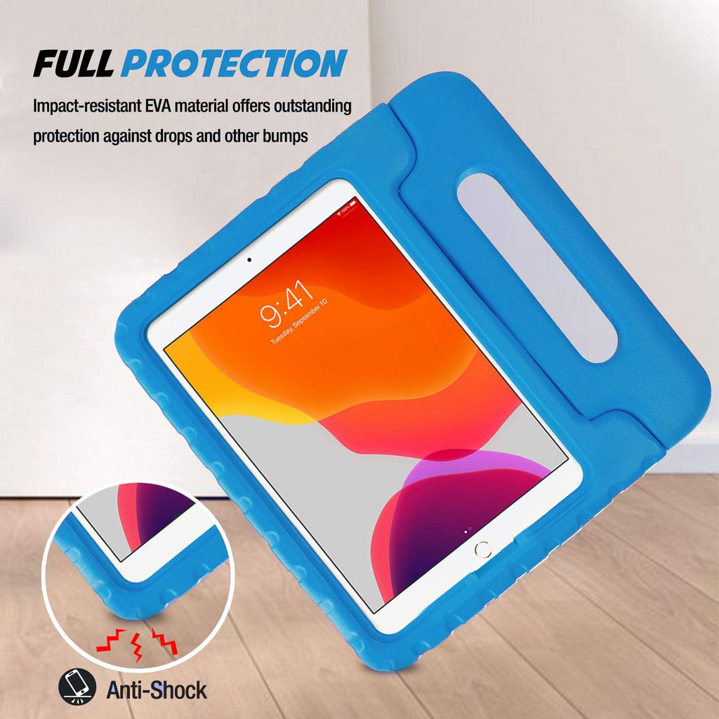 Kids Case for Ipad 9Th Generation/Ipad 8/Ipad 7, Ipad 10.2 Case 2021 2020 2019/Ipad Air 10.5/Ipad Pro 10.5 Kids Case, Shockproof Lightweight Case with Convertible Handle -Blue | 2021