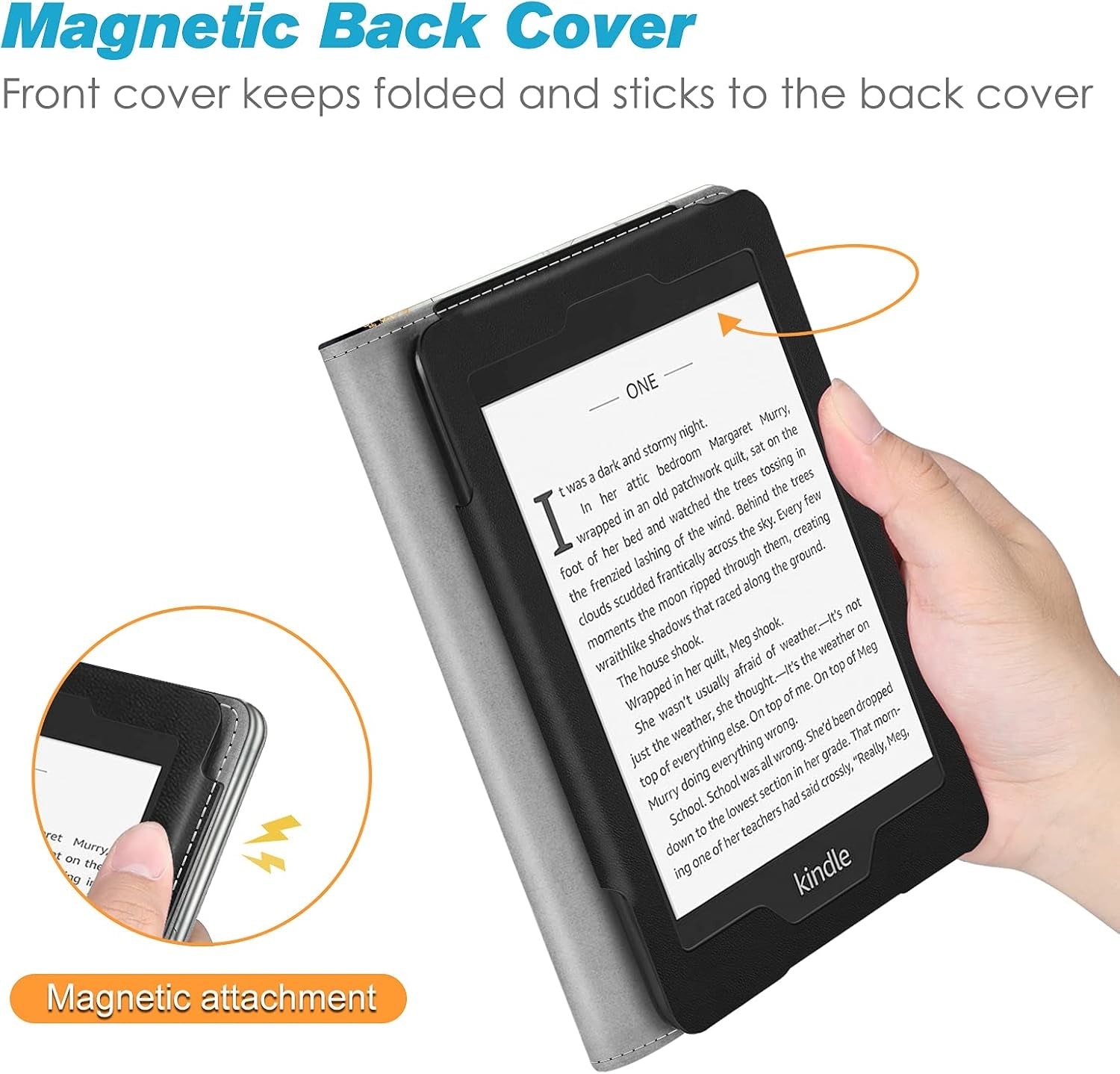 Stand Case for 6" Kindle Paperwhite 10Th Gen 2018, Cloudy Marble | Foldable Kickstand PU Leather Cover, Card Slot &Hand Strap, Auto Sleep/Wake,Also Fit All Paperwhite Generations Prior to 2018