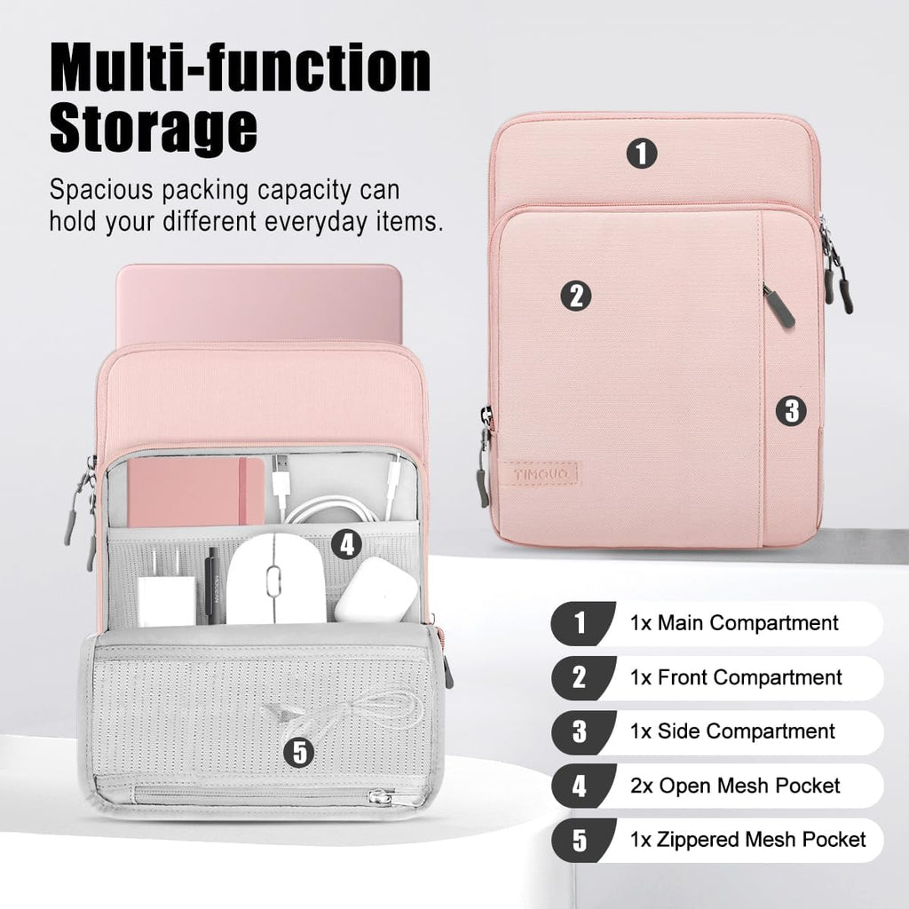 Sleeve Case with Shoulder Strap for Laptop, 13.3-14", Pink | Fit Macbook Neo 13 Inch 2026 Model A3404 with A18 Pro Chip, Carrying Case with Shoulder Strap