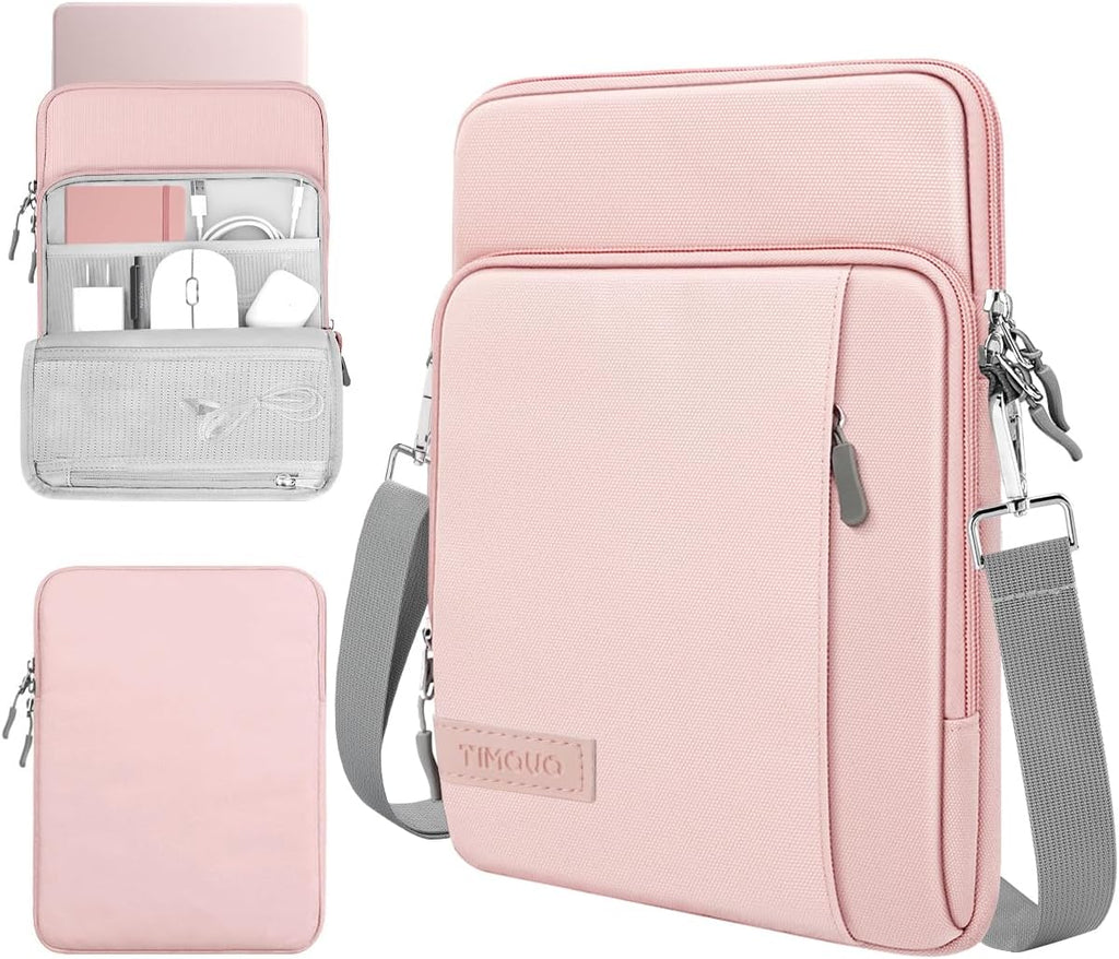 Sleeve Case with Shoulder Strap for Laptop, 13.3-14", Pink | Fit Macbook Neo 13 Inch 2026 Model A3404 with A18 Pro Chip, Carrying Case with Shoulder Strap