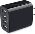 Wall Charger, USB Charger Adapter,  4.8A 4Multi Port Fast Charging | USBA Station Power Base Block Plug Cube Brick for Iphone 17 16 15 14 SE 13 12 Pro Max/X/Plus, Samsung A17/S25/S26 Kindle Plug