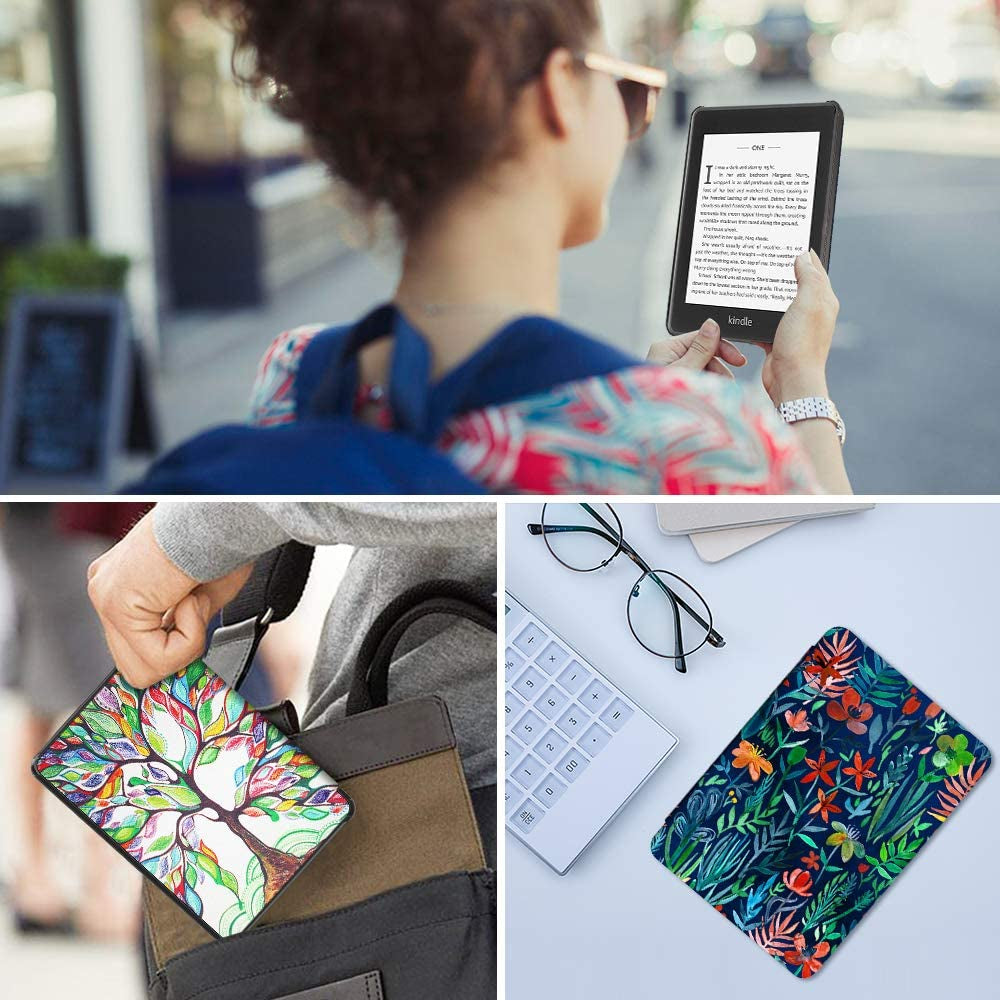 Slimshell Case for 6" Kindle Paperwhite 10Th Gen 2018, Starry Night | Slim Lightweight Cover, Premium PU Leather with Hard Back Shell, Magnetic Closure, Auto Wake/Sleep