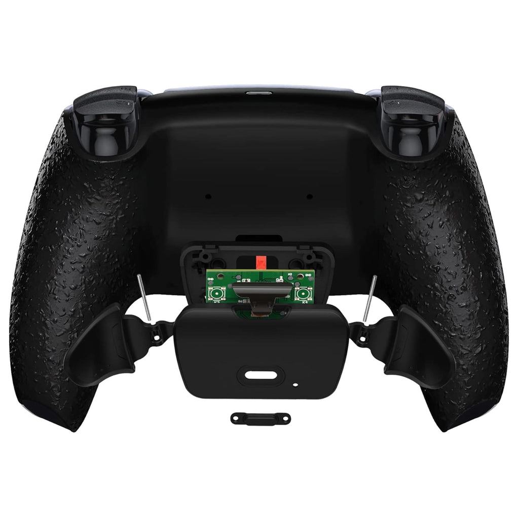 Textured Black Back Paddles Programable Rise V4 Remap Kit for PS5 Controller BDM-030 040 050 060, Upgrade Board Redesigned Back Shell Buttons Attachment for PS5 Controller - NO Controller