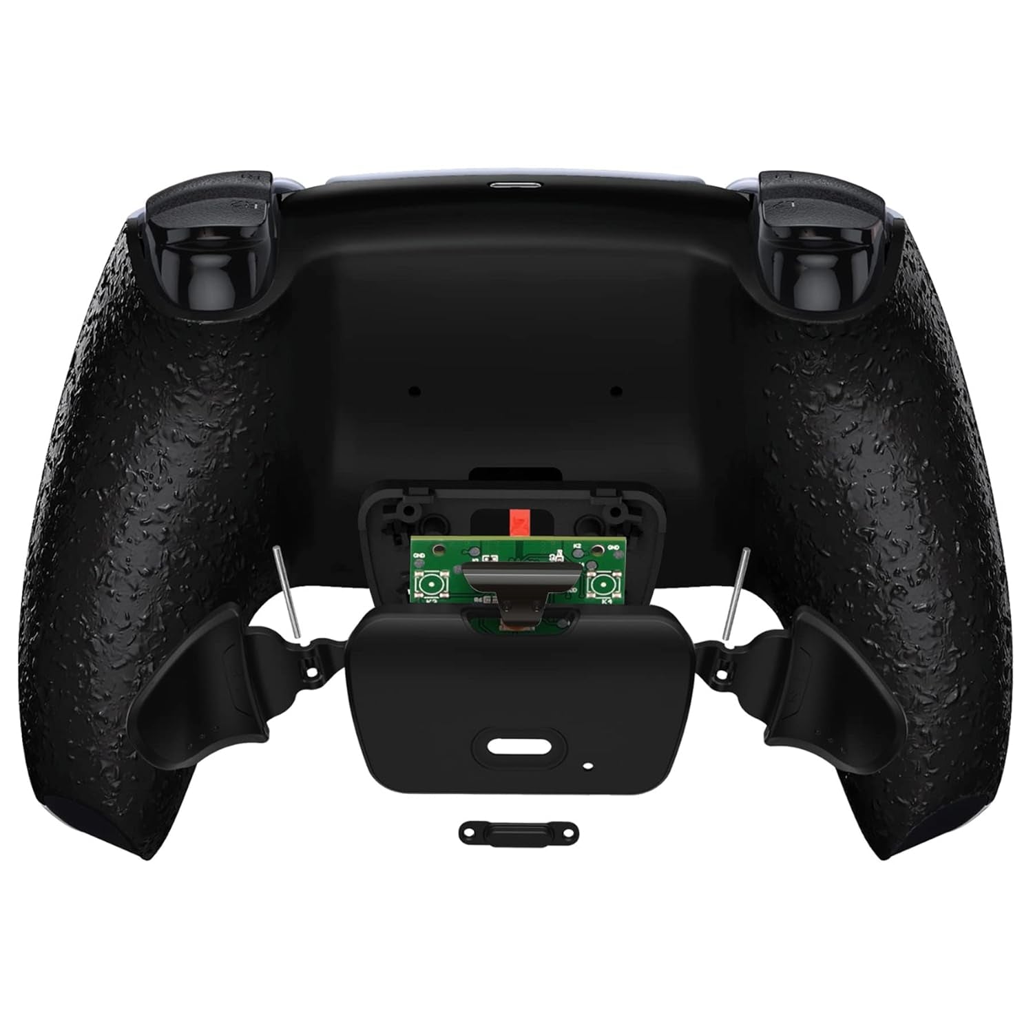 Textured Black Back Paddles Programable Rise V4 Remap Kit for PS5 Controller BDM-030 040 050 060, Upgrade Board Redesigned Back Shell Buttons Attachment for PS5 Controller - NO Controller