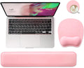 Memory Foam Set Wrist Rest Pad & Mouse Wrist Rest Support,Ergonomic Design for Office,Home,Laptop,Desktop Computer,Gaming Keyboard - Pink
