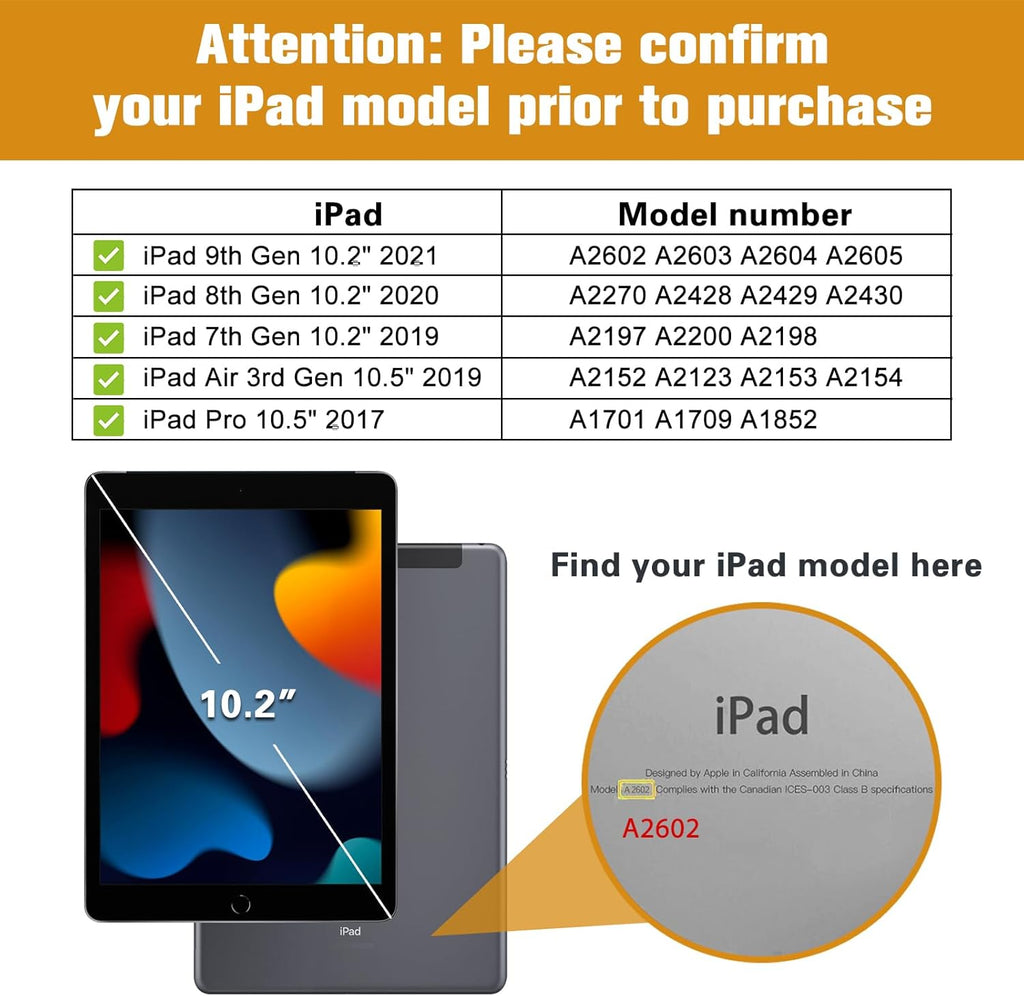 Kids Case for Ipad 9Th Generation/Ipad 8/Ipad 7, Ipad 10.2 Case 2021 2020 2019/Ipad Air 10.5/Ipad Pro 10.5 Kids Case, Shockproof Lightweight Case with Convertible Handle -Blue | 2021